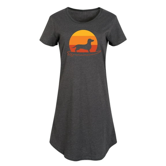 Instant Message - Surfing Dachshund - Ladies Any Way Dress