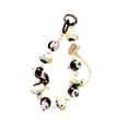 thumbnail image 4 of Llavero de cuentas, regalo decorativo para fiesta, cuentas con dijes, decoración para mochilas de mujer Negro, 4 of 9