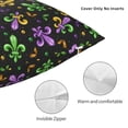 thumbnail image 3 of Yiaed Mardi Gras Carnival4 Print Pillow Covers Super Soft Decorative Square Throw Pillow Covers Case Cushion Covers for Sofa Couch Bedroom Car Decor（No pillow core）-22"x22", 3 of 7