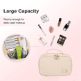 thumbnail image 3 of Bolsa de almacenamiento de lavado portátil de viaje de gran capacidad, bolsa de cosméticos, hecha de PU, 3 of 5