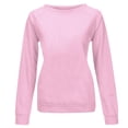 thumbnail image 4 of HNMKIU Chandail en Molleton Col Rond Femme Quotidien Maison Extérieur Entraînement Manches Longues Col Rond T-Shirt Haut Imprimé Chandail en Molleton Blouse de Rue Mode Urbaine, 4 of 4