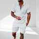 thumbnail image 2 of Trajes para Hombres Traje de Ajuste Clásico, Pantalones Cortos de Manga Corta Casual Solapa Color Sólido para Uso Al Aire Libre Y Diario, 2 of 6