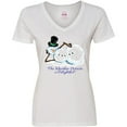 thumbnail image 3 of Inktastic Sassy Snowman The Weather Outside is Delightful Women's V-Neck T-Shirt, 3 of 5