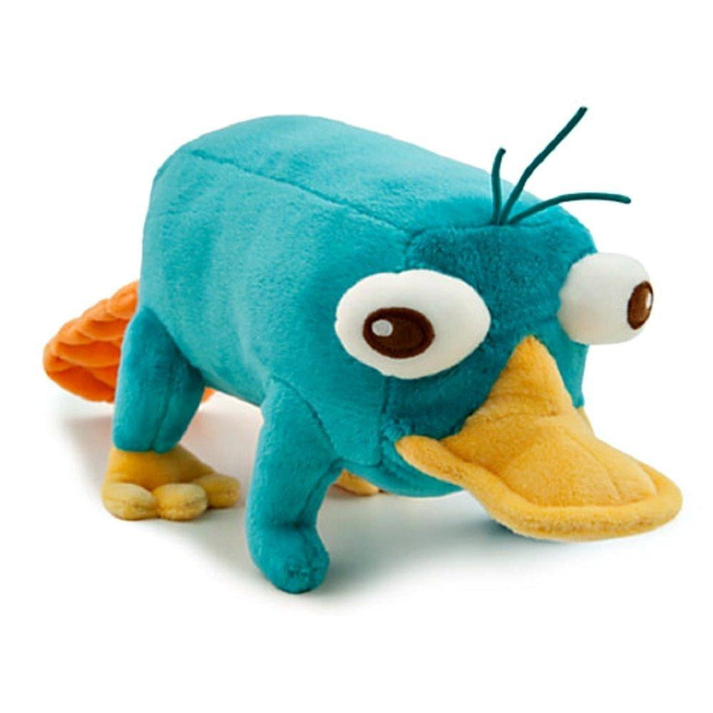 disney phineas and ferb plush mini bean bag toy 10" perry