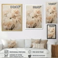 thumbnail image 4 of Designart "Tan Carnation Composition IV" Carnations Floater Framed Canvas Art Print, 4 of 5