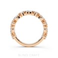 thumbnail image 3 of 1/2 Ctw Moissanite Wedding Band 14K Rose Gold Plated S925 Silver Stackable Ring D Color VVS1 Fine Jewelry Gift Size 9, 3 of 6