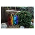 thumbnail image 5 of Cohasset Tumbled Glass Wind Chime - Rainbow Wave Design - Recycled Glass and Driftwood - LGBTQ Pride, Yard/Garden Art, Chakras, Mobile, Window Art, 5 of 5