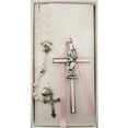thumbnail image 1 of McVan BS51 3 mm Crib Cross Rosary Set - Pink, 1 of 1