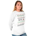thumbnail image 4 of Ugly Christmas Tinsel in a Tangle Plus Size Long Sleeve Graphic Tee Shirt Brisco Brands 2X, 4 of 5