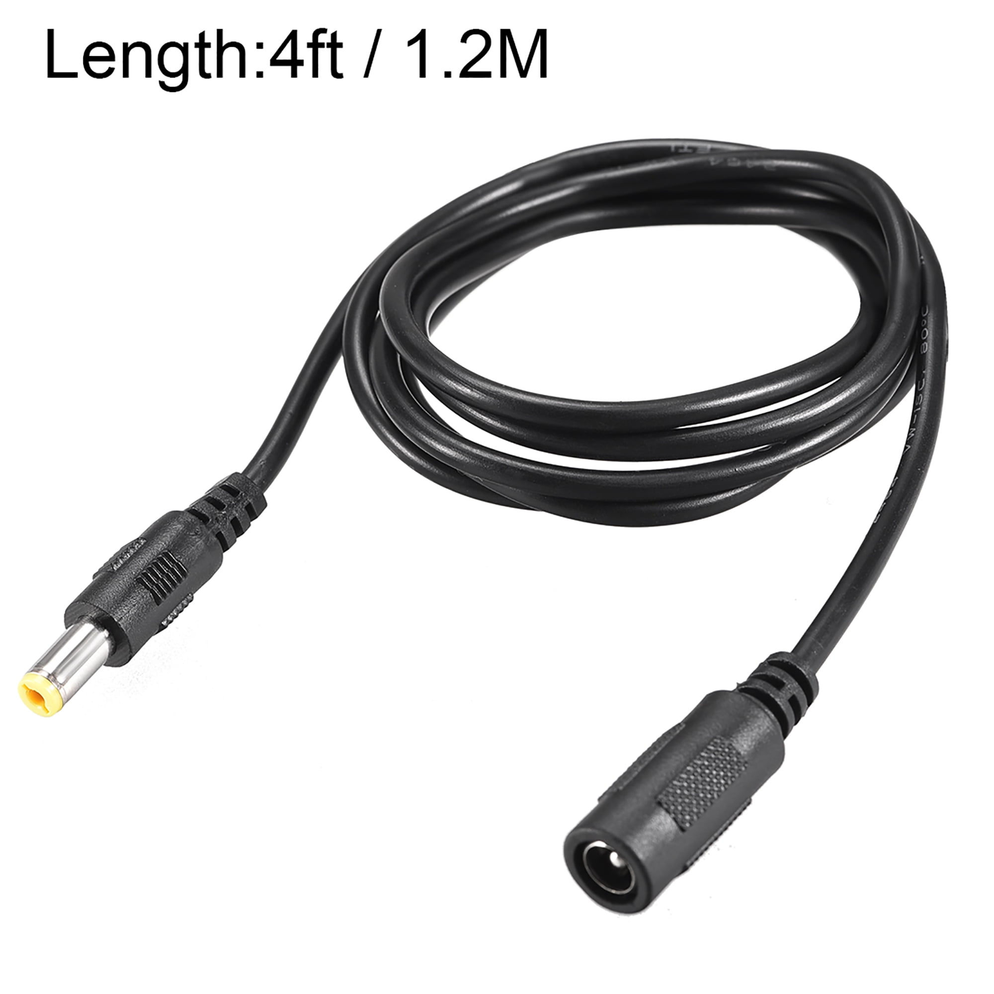 12V Power Extension DC Plug 2.1mm x 5.5mm 1.2m Cable For CCTV Cameras Wire 