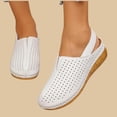 thumbnail image 5 of Qingpeng Womens Hollow Perforated Slingback Wedge Closed Toe Back Strap Clog Sandals Soft Insole Casual Summer Outdoor Footwear, 5 of 7