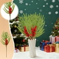 thumbnail image 2 of Bfogop Christmas Pine Cone Red Berry Picks Stems Crafts Branch Christmas Wreath 15Inch, Holly Artificial Evergreen Branches Tiny Pine Cones Picks Decor Picks for Wreaths DIY Xmas Gifts, 2 of 6