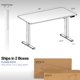 thumbnail image 5 of Escritorio de pie VIVO Electric DESK-KIT-1G6B 152x61 cm negro/gris, 5 of 9
