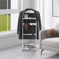 thumbnail image 2 of Tcbosik Valet Stand, Clothes Rack with Top Shelf, Small Clothing Organizer, Jacket Hanger for Closet, Bedroom, Hallway, Entryway, Living Room, White, 2 of 9