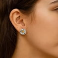 thumbnail image 2 of Sterling Silver White and Yellow Enamel Daisy Flower Post earrings., 2 of 4