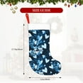 thumbnail image 4 of Daiia Ice Blue Heart Print Christmas Stocking，18"Large Knitted Xmas Stocking for Kids, Family Stocking for Fireplace Christmas Holiday Party Decoration, 4 of 7