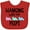 Red, variant on Inktastic Easter Hanging with My Peeps Pastel Bunnies Boys or Girls Baby Bib