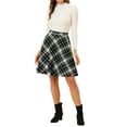 thumbnail image 3 of INSPIRE CHIC Women's Skirt Elastic Waist Knee Length Worsted A Line Skirt XL Black, 3 of 8