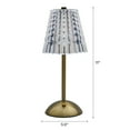 thumbnail image 3 of Home Accents 11 inch Acrylic and Metal Rechargeable Cordless LED Lamp with Shade, Clear, 3 of 7