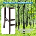 thumbnail image 5 of Costway Solid Wood Curved Backrest Bar Stools, Dark Espresso/Black (Set of 2), 5 of 10