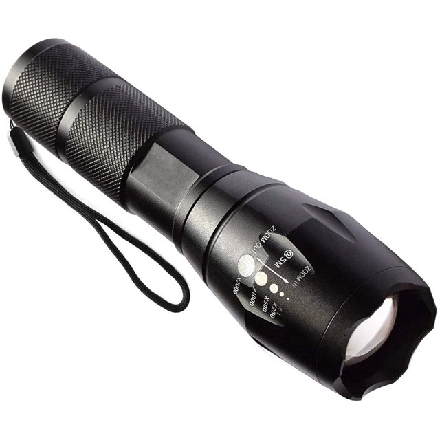 1 Pack Single Mode Led Flashlights, Super Bright 1000 Lumen Zoomable Water Resistant Flashlight, Adjustable Focus Tactical Torch for Camping