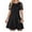 #002-Black, variant on TaTaai Women's Glitter T-Shirt Dress with Short Sleeves, Flattering A-Line Silhouette, and Sparkly Party Style Gift