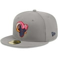 thumbnail image 3 of Men's New Era Gray Los Angeles Rams Color Pack 59FIFTY Fitted Hat, 3 of 6