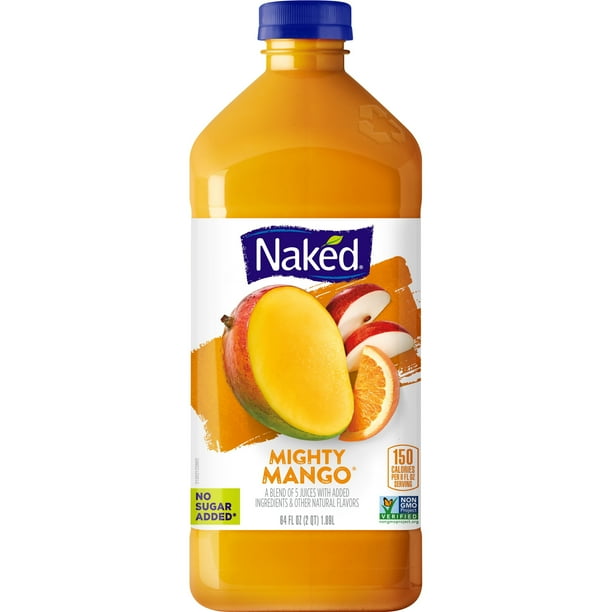 Naked Juice Fruit Smoothie, Mighty Mango, 64 oz Bottle