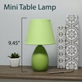 thumbnail image 6 of Simple Designs Mini Egg Oval Ceramic Table Lamp, Green, 6 of 10