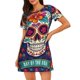 thumbnail image 1 of Easygdp Dead Day Party Camisón de manga corta para mujer, informal, estampado, 1 of 6
