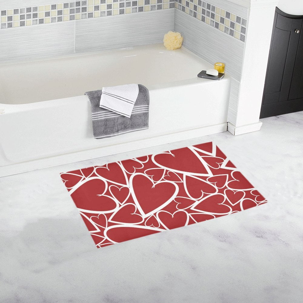 MKHERT Valentines Day Doormat Nonslip Bath Mat Floor Mat 30x18 inch