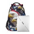 thumbnail image 7 of FORMRS Unisex Backpack Elementary School Travel Bookbag with Reflective Stripes, American Eagle Pattern, 7 of 7