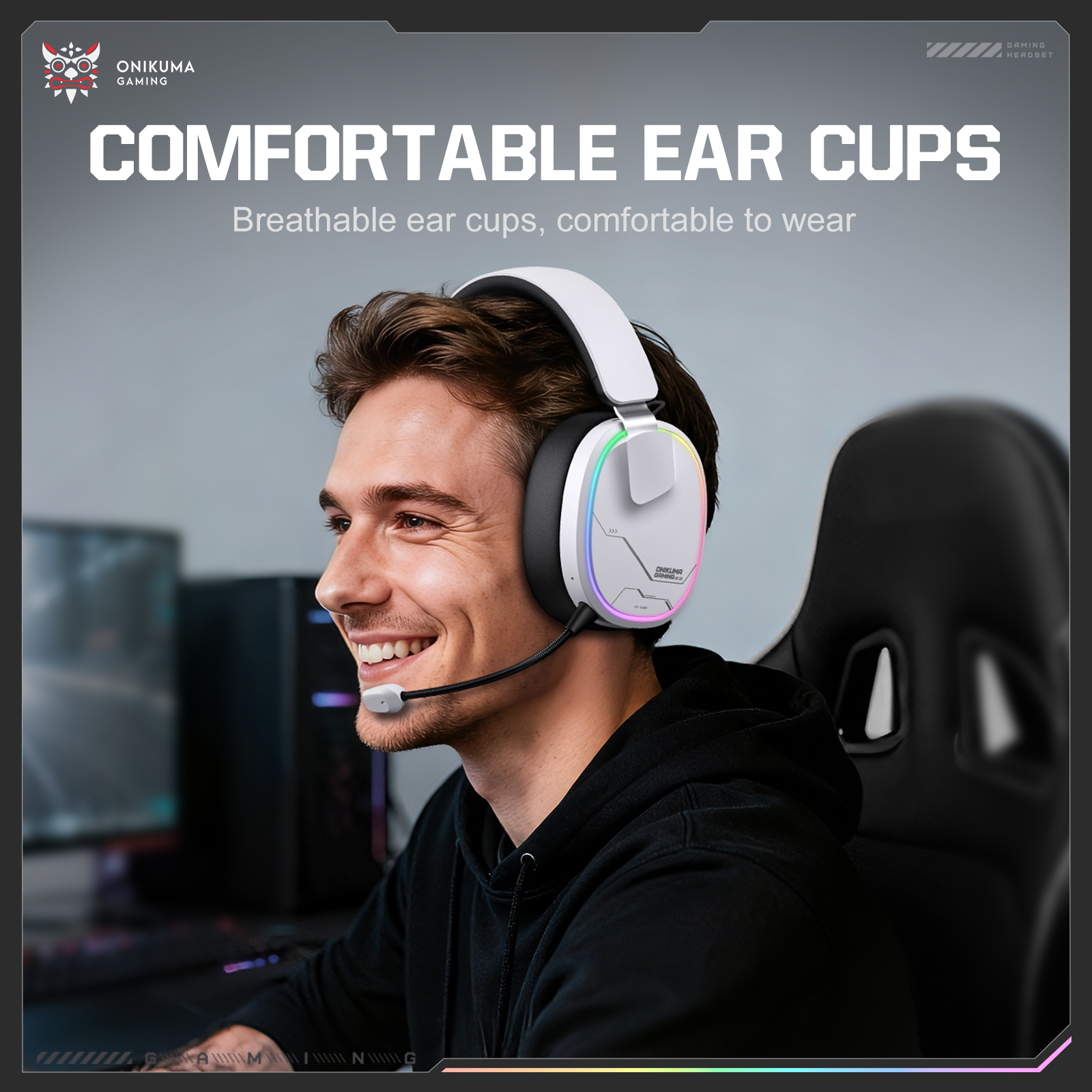 Onikuma Tri-Mode Wireless Gaming Headset, 60Hr Battery photo 8