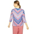 thumbnail image 2 of Alfred Dunner Womens Petite  Textured Chevron Print Top, 2 of 6