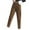 Brown, variant on BXINGOHAI Womens Thicken Fleece Pants Thermal High Waist Pants Solid Keep Warm Long Pants Fall Winter Daily Pants Today Black,L