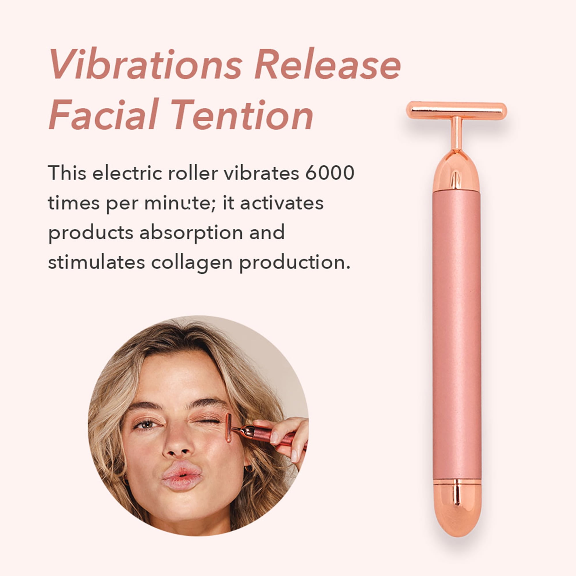 zoe ayla vibrating facial massager Zoe Ayla Rosegold Vibrating Facial Massager