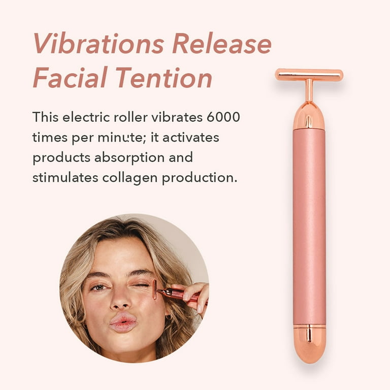 Zoe Ayla Vibrating Facial Massage Roller, Face Massager, Rose Gold, 1 Pc -  Walmart.com