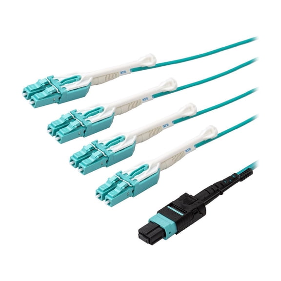 StarTech 6.56ft Fiber Optic Patch Duplex Network Cable - Aqua