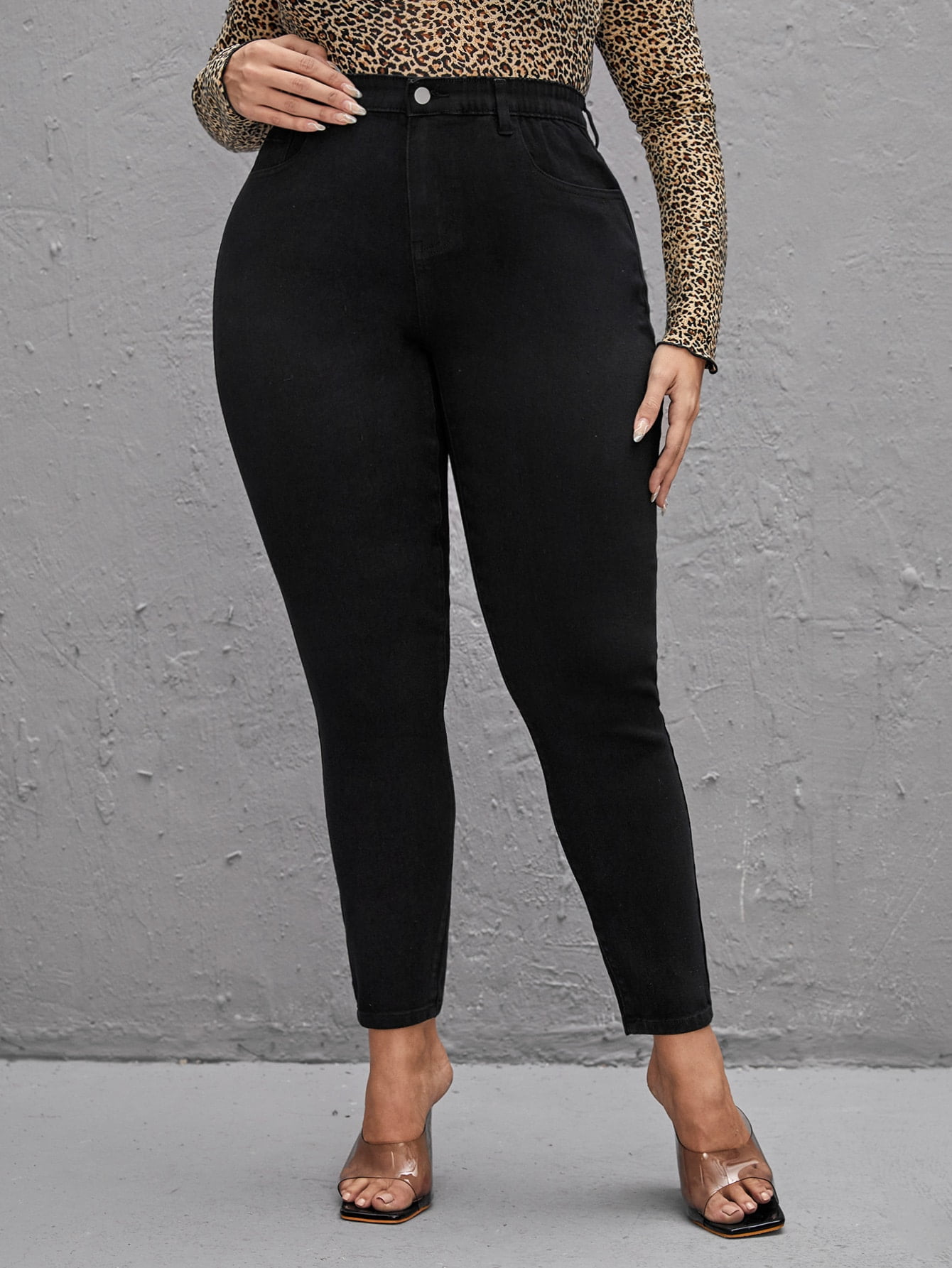 High Waist Skinny Jeans 1XL(14 