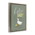 thumbnail image 4 of Stupell Industries Hello Baby Duck & Duckling Animals Painting Brown Floater Framed Canvas Art Print Wall Art, 25 x 31, 4 of 10