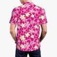 thumbnail image 5 of Rocae Vintage Flowers for Men's Short Sleeve Polo Shirt, Quick Drying Performance Moisture Wicking Sports Men's Golf Shirt X-Large, 5 of 9
