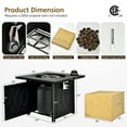 thumbnail image 4 of Costway 32" Propane Fire Pit Table Square Tabletop w/Lava Rocks Cover 50,000 BTU, 4 of 10