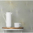 thumbnail image 5 of NextWall  Starburst Geo Peel and Stick Wallpaper Silversmoke & Gold, 5 of 6