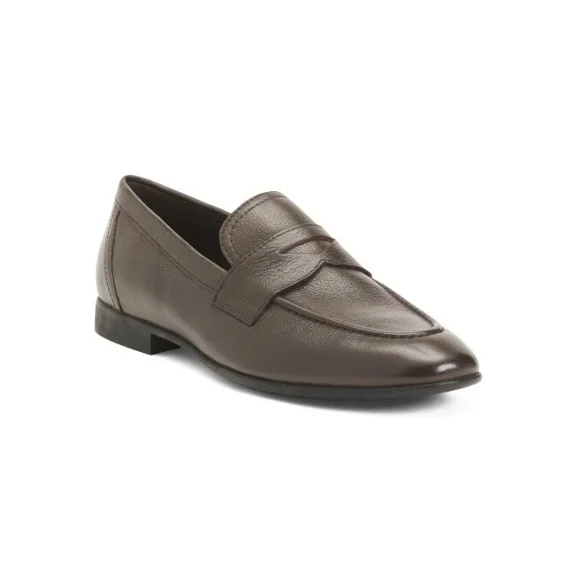 GEOX Men's Leather Sapienza Penny Loafers Size 8.5