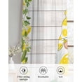 thumbnail image 6 of Lemon Gnomes Sheer Curtains 45 Inch Length 2 Panels Set for Living Room/Bedroom, Summer Country Yellow Fruit Wooden Plaid Kitchen Curtains Grommet Semi-Sheer Curtains Window Treatments 42"x45"x2, 6 of 7