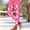 A100 Hot Pink, variant on Xdegoge Spring Printed Leggings for Women High Waist Stretchy Tummy Control Doodle Easter Pattern Athletic Yoga Tights Workout Lounge Bottoms