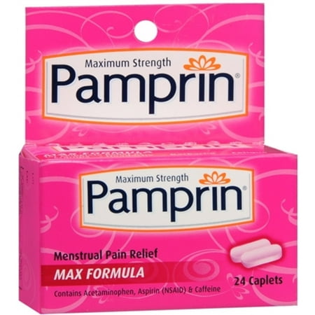 Pamprin Max Formula Caplets 24 Caplets Pack of 4