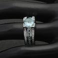 thumbnail image 3 of Skylar Wedding Ring Set for Women Engagement Ring and Matching Band Cz Ginger Lyne Collection, 3 of 7