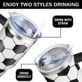 thumbnail image 5 of 40oz Soccer Tumbler with Handle Soccer Gifts Stuff for Men Girls Boys Gift for Coach Lovers Fan Mom Tumblers Stainless Steel Cup, 5 of 6