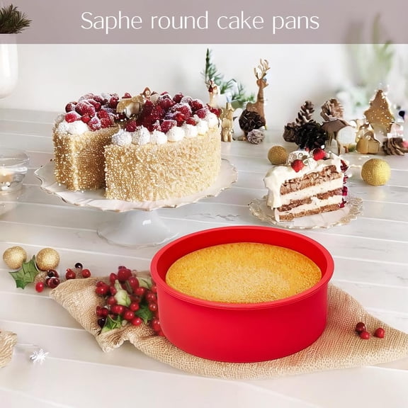 Yhuaoa Silicone Pan Silicone Pans For Baking Baking Molds Round Silicone Molds Round Cake Pans Round Molds Silicone 6 Inch Cake Pans Silicone Baking Silicone Round Mold Silicone Bakeware